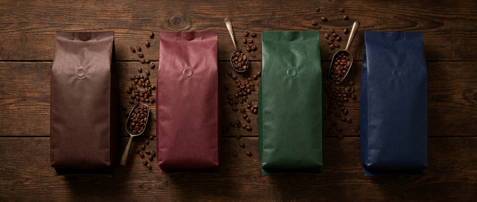 Чотири купажі кави Ricco Coffee для Saeco і Philips у пачках 1 кг з клапаном