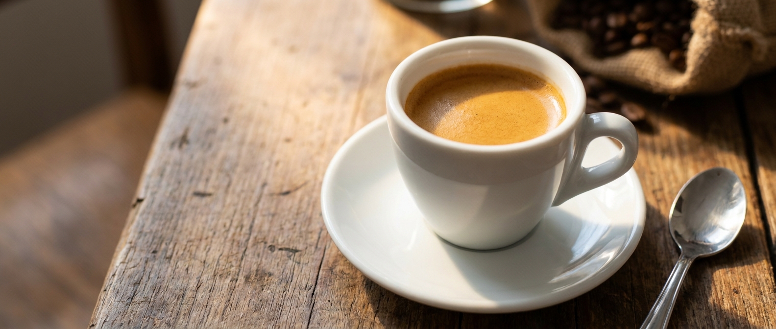 Чашка еспресо з Бразилія Сантос Чашка еспресо з кави Ricco Coffee Бразилія Сантос — горіхово-шоколадний смак
