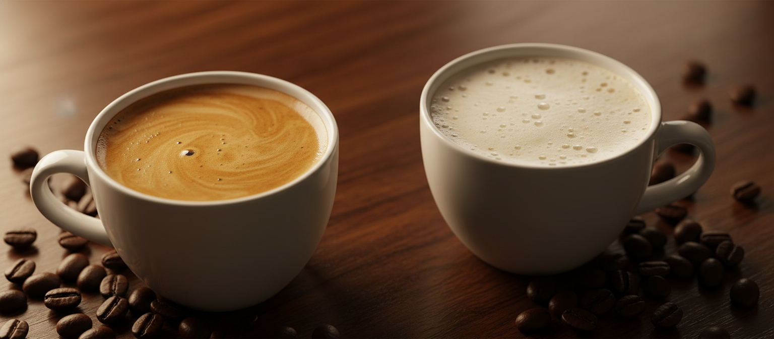 Порівняння купажів italiano — два еспресо з різною кремо, обсмажений цех Ricco Coffee Дніпро
