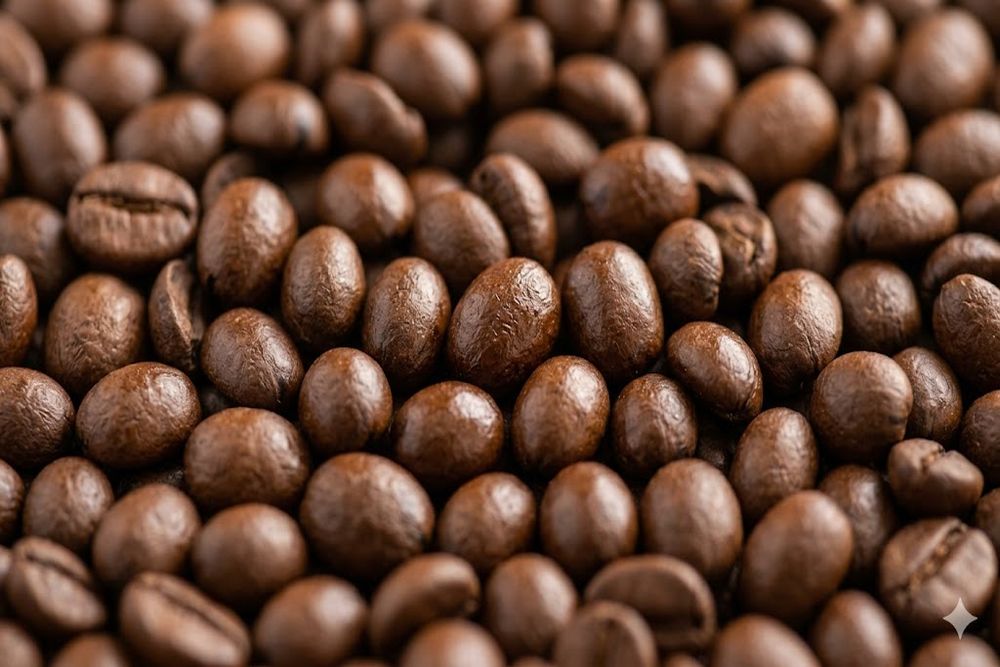 Танзанійська кава Peaberry: круглі зерна горошку зблизька